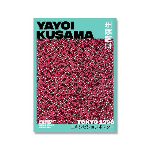 Abstract Yayoi Kusama Pumpkin Canvas Paintings Nordic Posters and Print Wall Art Picture for Living Room Wall Decoration Cuadros