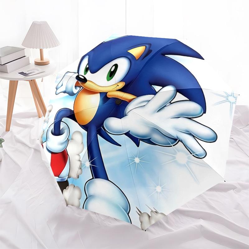 1pc Sonic the Hedgehog Automatic Open/Close Umbrella, Lightweight Design for Everyone,Durable Canopy yy251014100