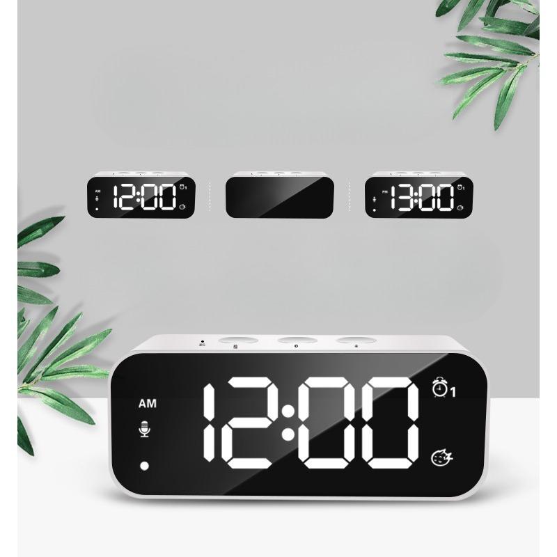 Recording Alarm Alarm Clock Custom Ringtone Creative Cute Bedside Luminous Clock Personalized Music Intelligent LED Clock