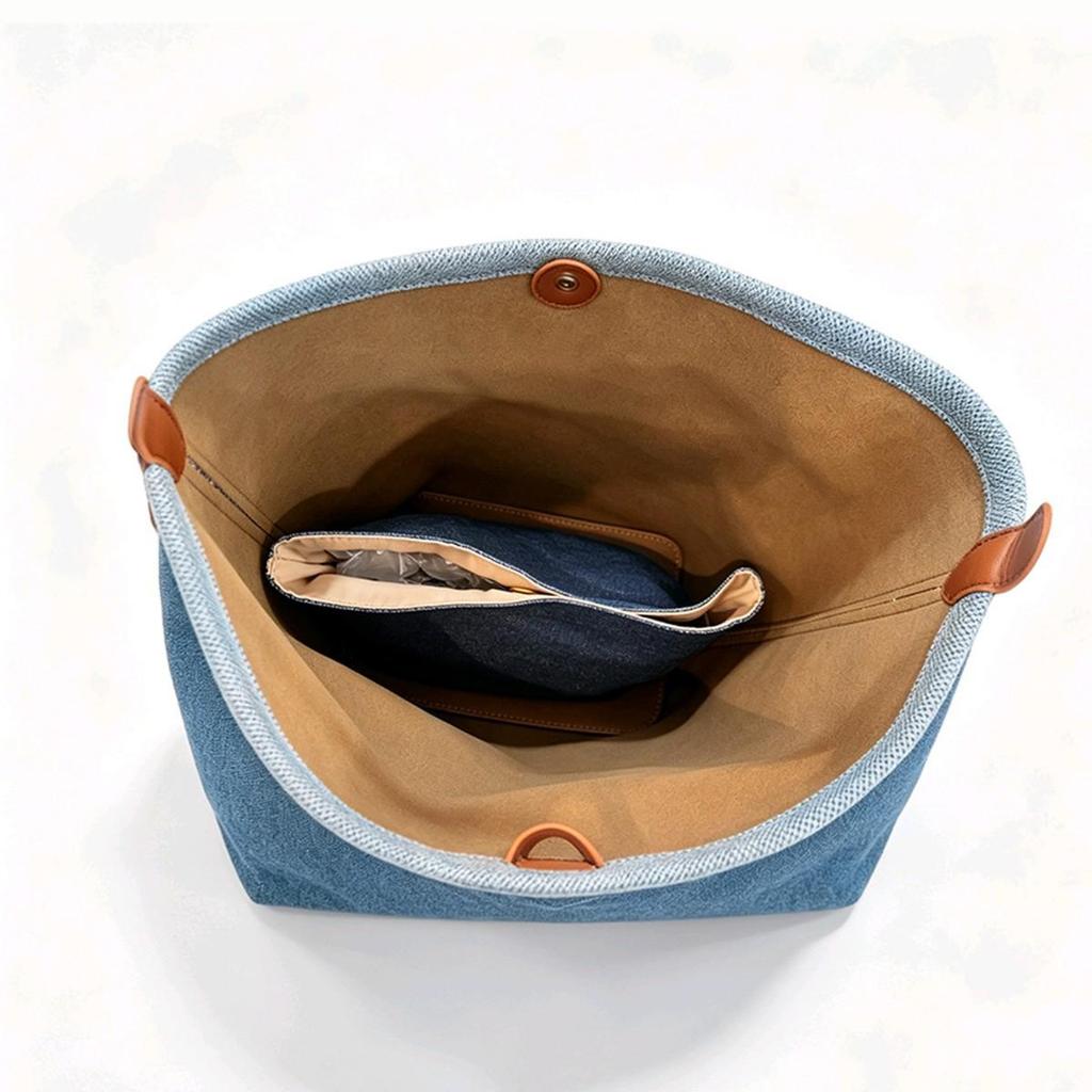 Korean-Style Simple Bucket Bag 2025: Women's Solid Color Shoulder & Crossbody Bag for Casual Commute