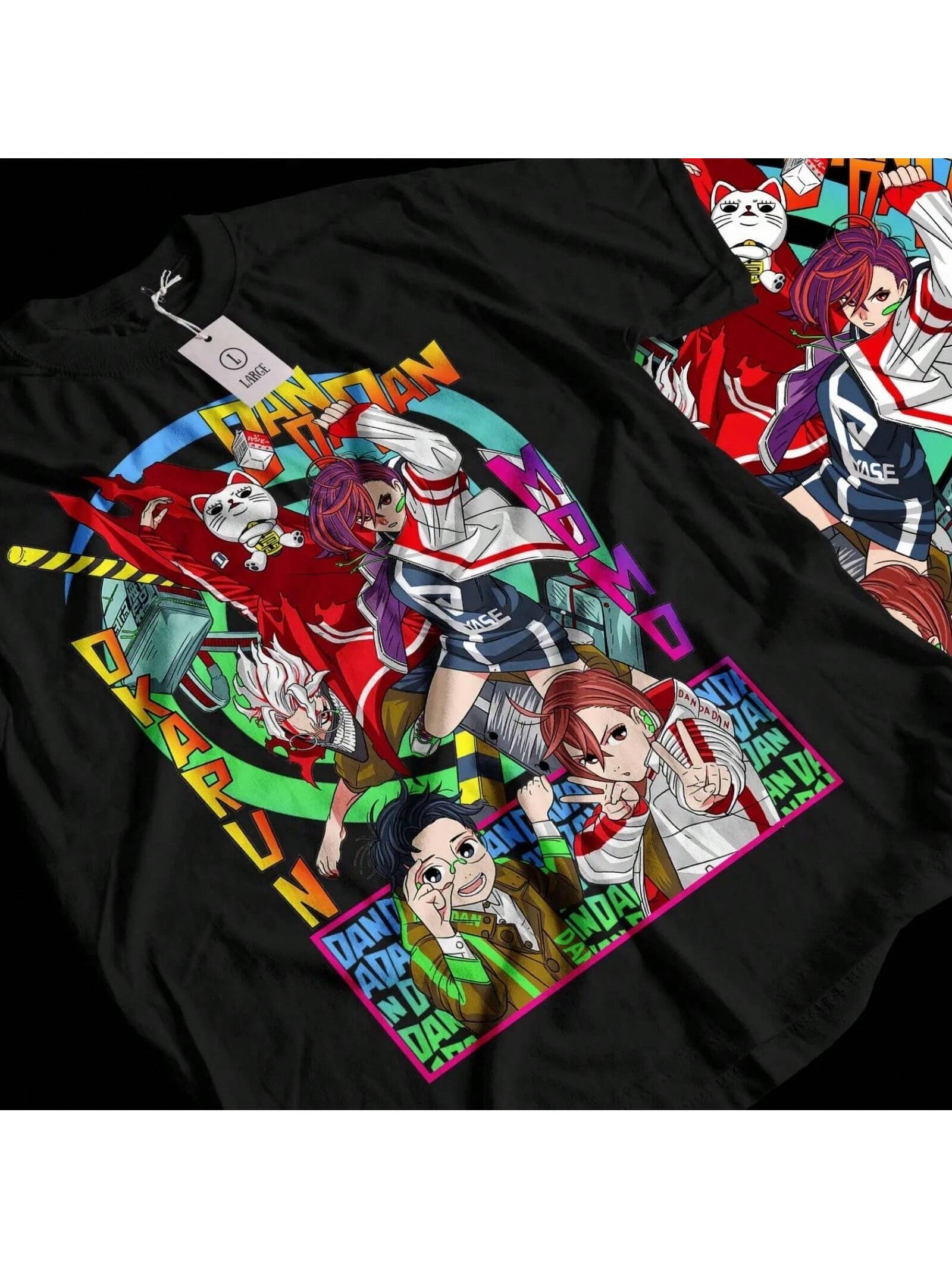 Dandadan Okarun T-Shirt Momo Ayase Anime Cute Graphic Manga T-Shirt All Size S разноцветный
