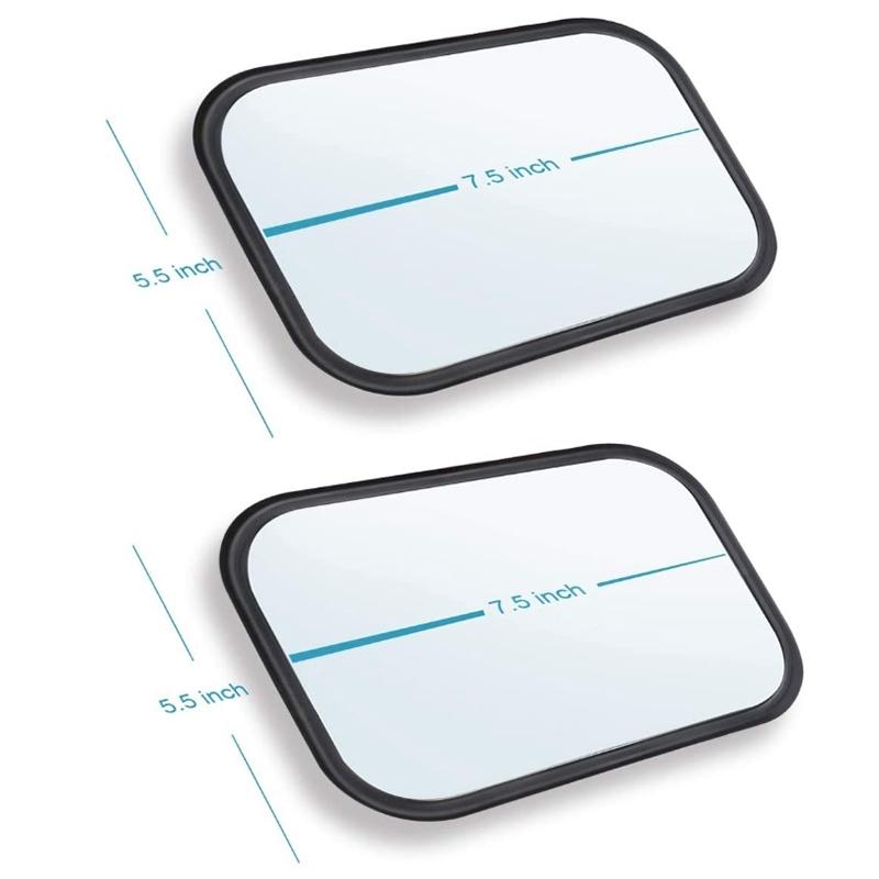 A21E-Door Off Mirror For Jeep Wrangler TJ JK 4X4 Off-Road Morror Rectangular Mirrors Side View Mirror, 2 Pack