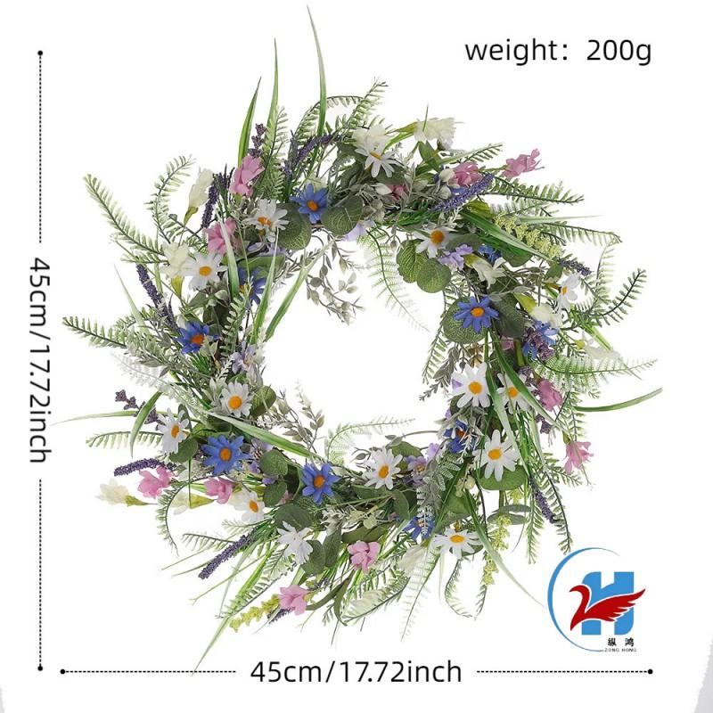 Wieniec z tulipanów Ozdoba wisząca Walentynki Wielkanoc Dekoracja Plastikowy girlanda kwiatowa 40/45/50cm