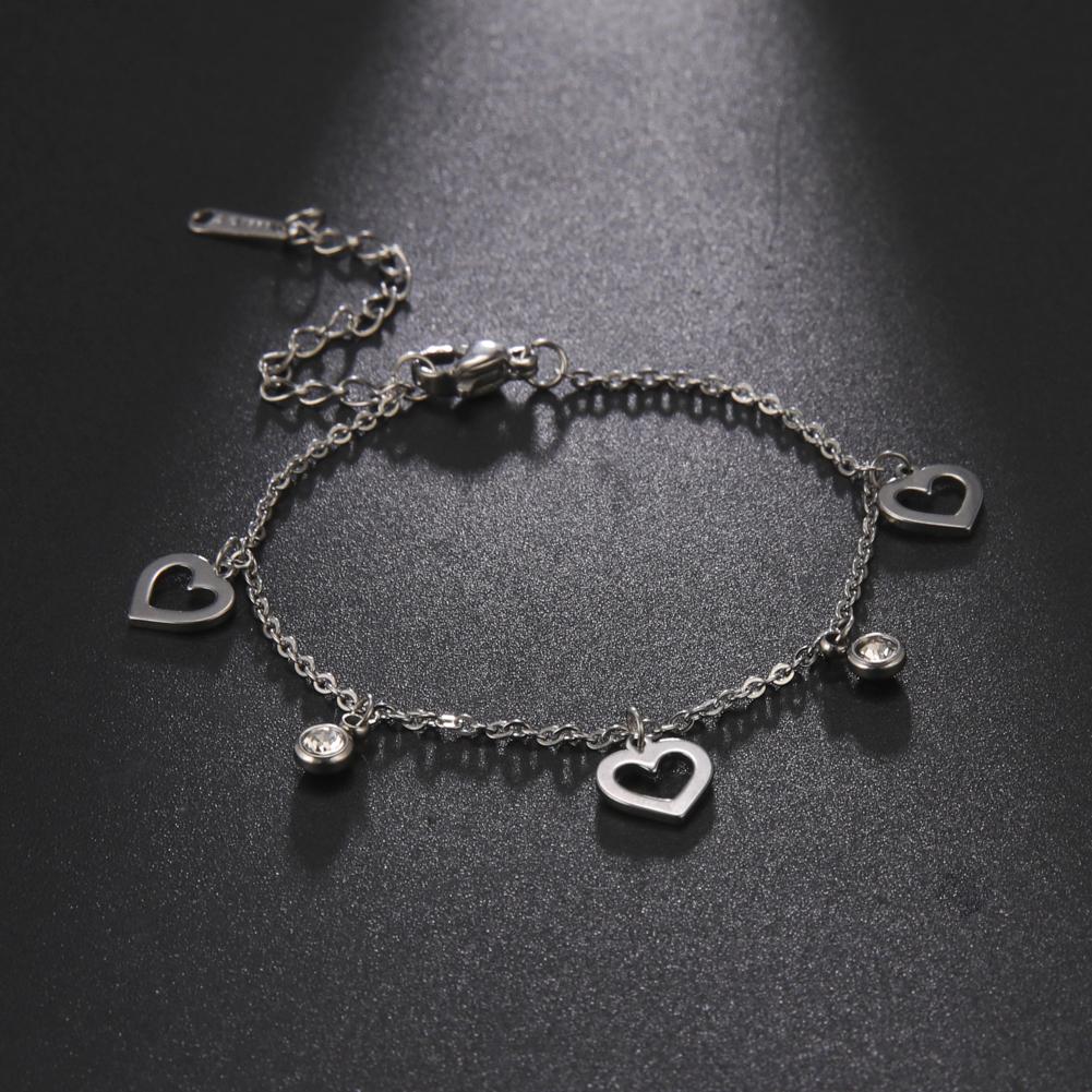 Korean Butterfly Crystal Bracelets on Hand for Women Stainless Steel Charm Bracelet Jewelry Valentine's Day Gift