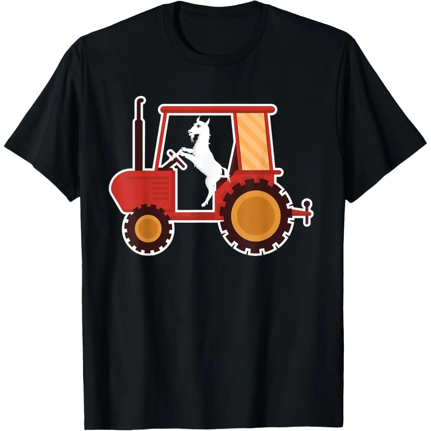 

Ladies Country Themed Tee Horse Driving Tractor Printed Short Sleeve Casual Summer Top For Farm Enthusiasts And Humor Lovers S чёрный
