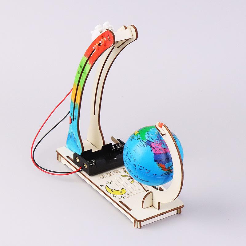 Day Night Alternation Globe Kids Science Toy - DIY STEM Technological Physics Learning Kit Funny Teaching Aids Educational Toy