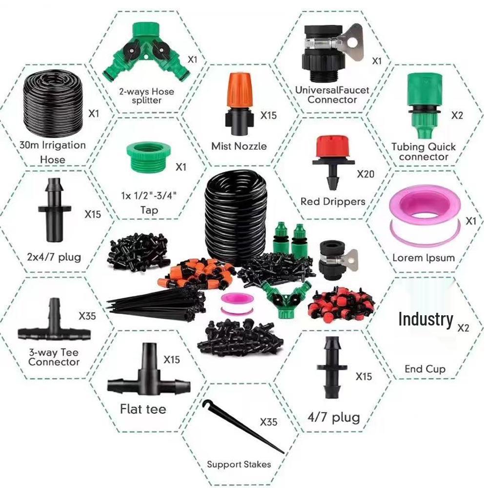 Adjustable Garden Sprinkler & Drip Irrigation System
