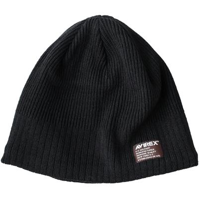 Gorro de Malha Simples Avirex Gorro de Malha 028 Masculino Forrado com Lã, Curto, Chapéu de Outono/Inverno, Boné, Preto,