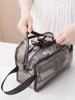 Transparent Waterproof Cosmetic Bag - Large Capacity Travel Toiletry Organizer for Women