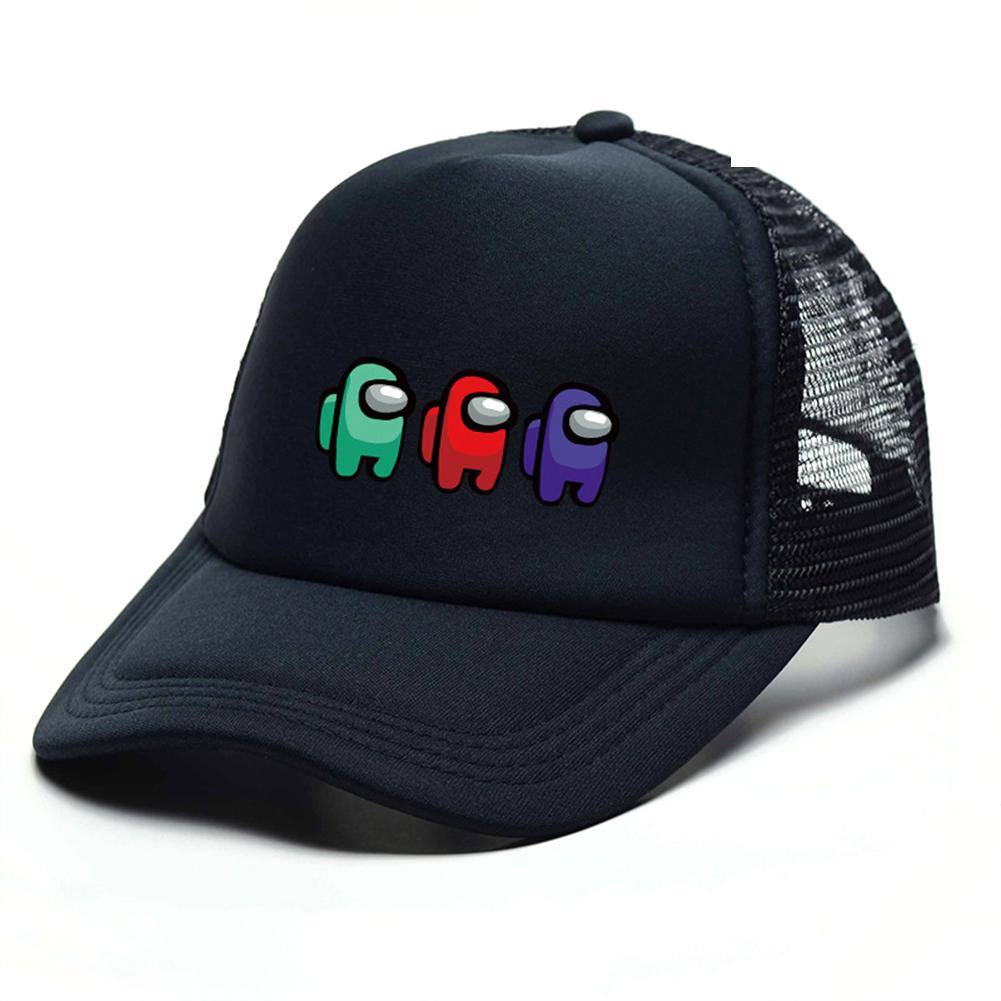 Children  Mesh  Hat Cartoon  Printed Caps Colorful Breathable Sun-proof Sun Hat