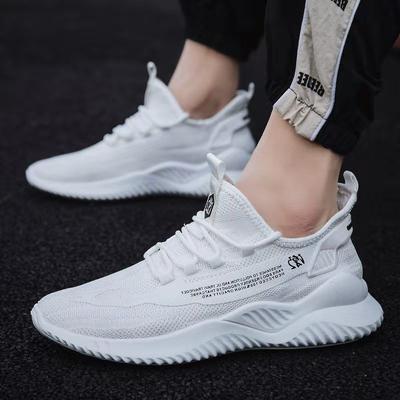 Summer New Men's Shoes Sports Shoes Flying Woven Men's Shoes Mesh Breathable Lightweight Casual Shoes