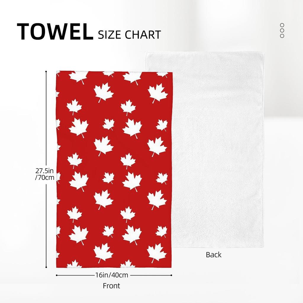 Canada Maple Leaf Flag Pattern Red White Canada Flag Soft Face Towel Quick Dry Pool Bath Cotton Towels Absorbent