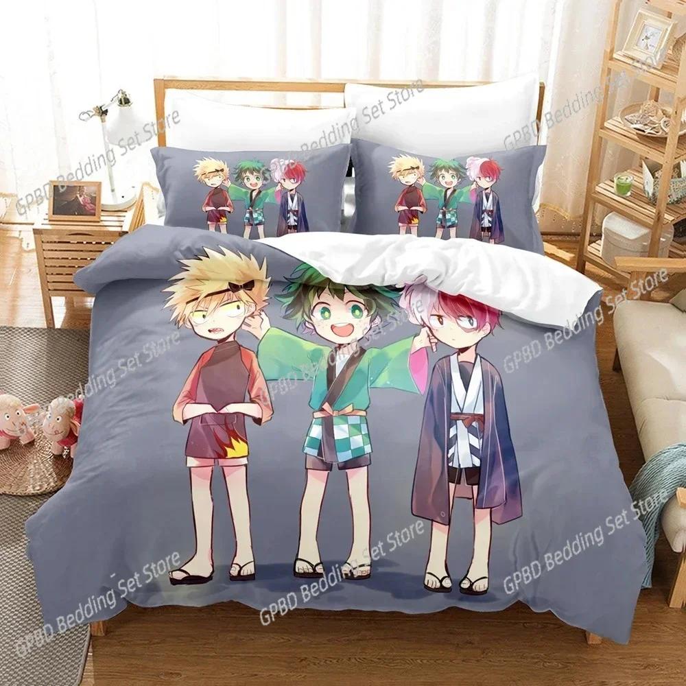 My Hero Academia 3D NEW Duvet Cover Pillowcase Bedding Set Adult Boy Girl Bedroom Decoration Children Single Double Large