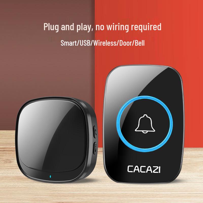 Smart Wireless USB Doorbell with Long-Range Reminder and Flashing Ring for Elderly Assistance