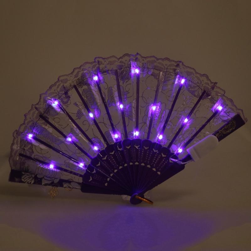 LED-Aufleuchtender Handfächer für Halloween, Tanzpartys, Hochzeitsfeiern, Party-Kostümzubehör