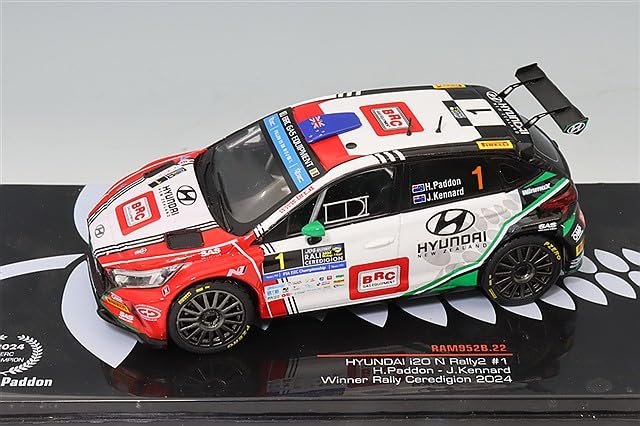 Ixo Hyundai i20 N Rally2 2024 Rally Ceredigion Sieger Kennard 1/43 #1 H. Paddon/J. (Europameister)