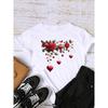 Style Flower Trend Clothing Graphic T-shirts Lady Short Sleeve T Shirt Women Print Female Fashion Clothes Casual Tee
