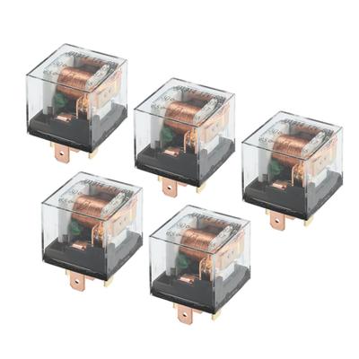 Ein ABSOPRO Wasserdichtes Relais DC 5-Pin-Relais Ladegehäuse Universelles Auto Langlebiger Kunststoff Transparent 5 Stück