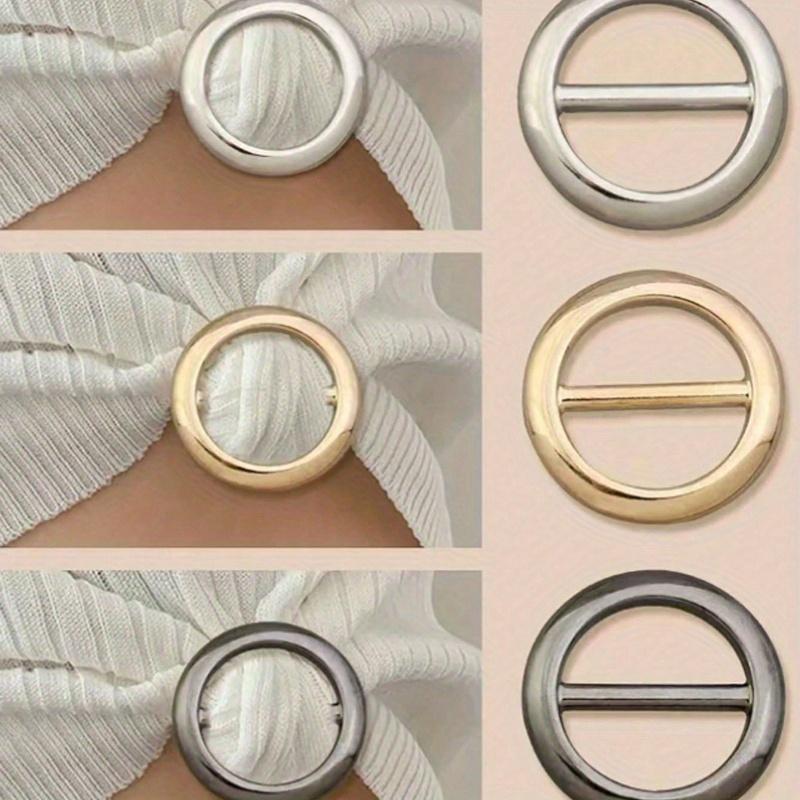 Multifunctional Metal Scarf Clips - Elegant Fashion Accessories, Versatile Styling Clips for Fixing Short Sleeve or Dress Shirts