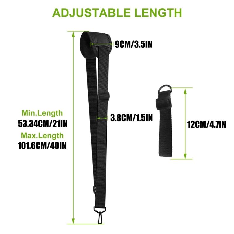 String Trimmer Shoulder Harness Adjustable Nylon Padded Carry Support for Lawn Trimming and Yard Maintenance, Fits Tool Shafts Under 3 Inches