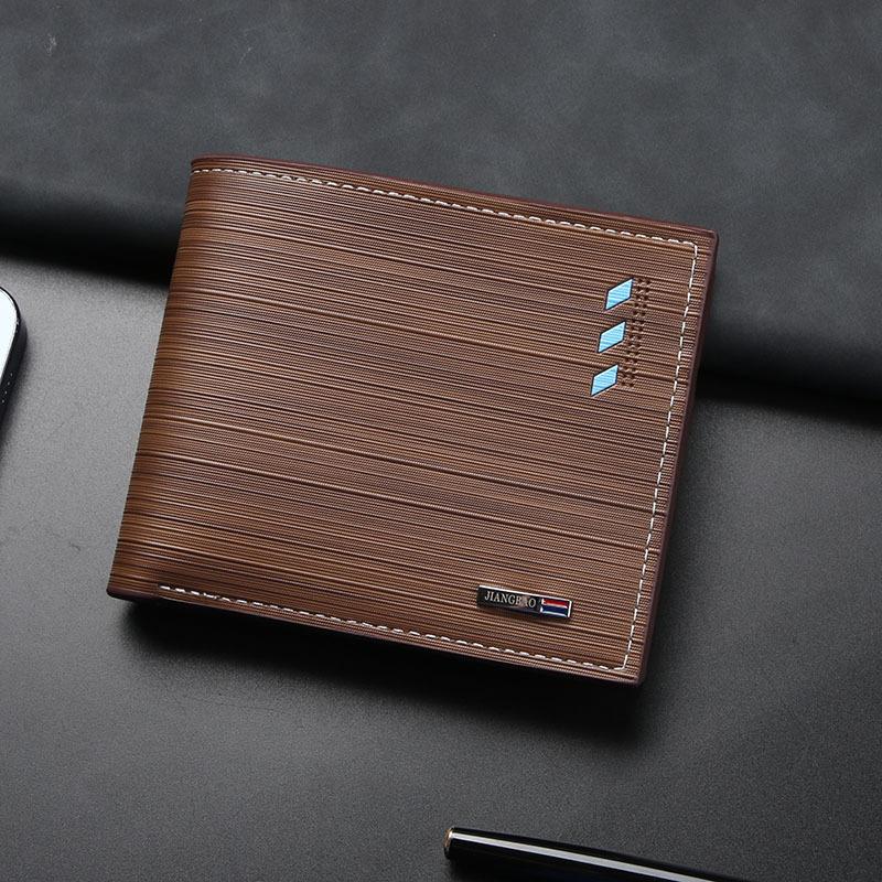 

Мужской короткий кошелек бифолд из ПУ кожи, держатель для кредитных ID карт, кошелек большой вместимости, мужской кошелек премиум-класса с отделением для монет на молнии