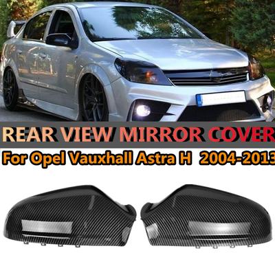 2x Auto Seite Tür Flügel Rückspiegel Abdeckung Rückspiegel Kappen Für Opel Für Vauxhall Für Astra H 2004-2013 Carbon Faser