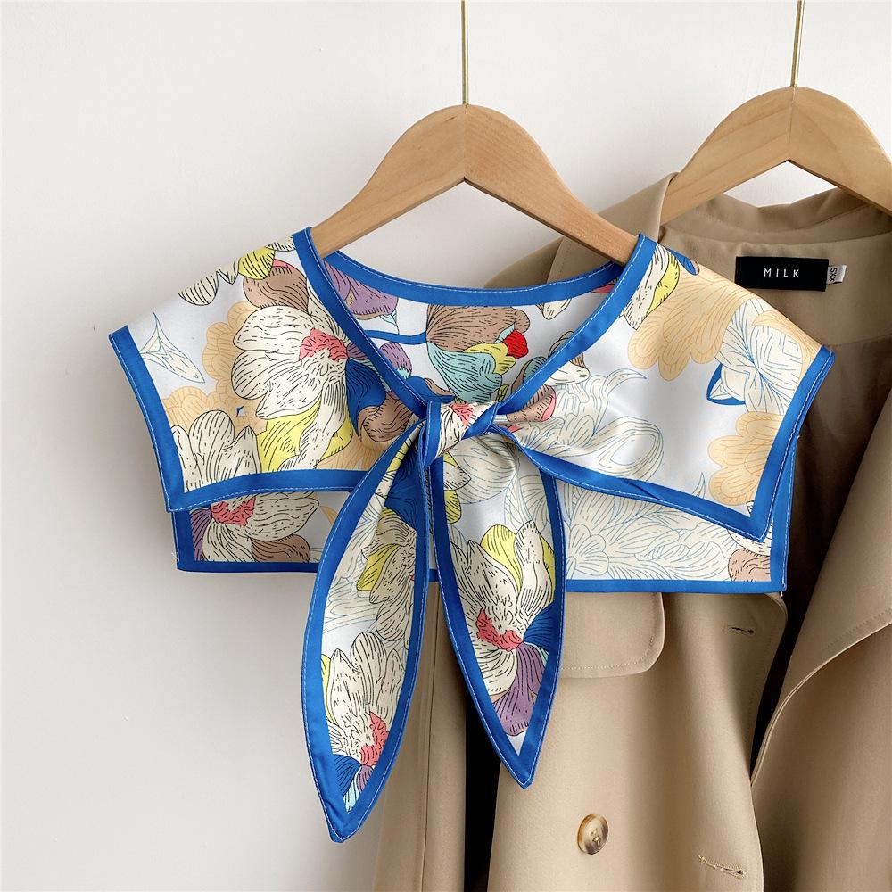 Silk Scarf Shawl for Women - Versatile Double-Layer Neck Protection for Spring, Autumn, and Summer