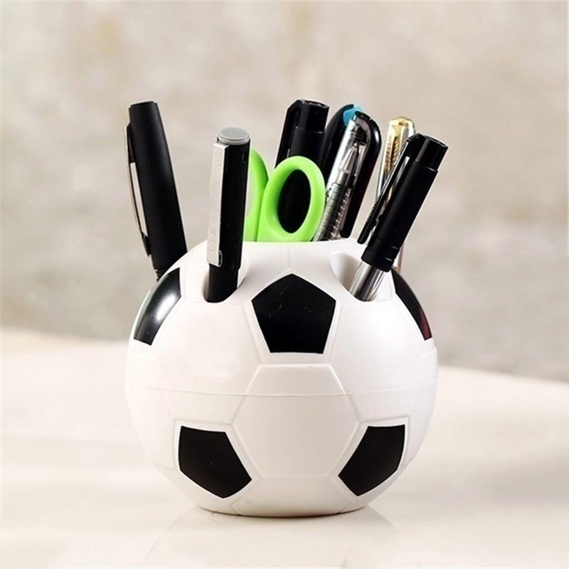 Home Decoration Shape Soccer Tool Student Gifts Supplies Pen Pencil Holder Football Shape Toothbrush Holder Desktop Rack Table