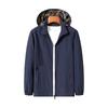 Autumn New Men's Jacket Outdoor Waterproof Quick-drying Plus Size Lapel Hooded Jacket