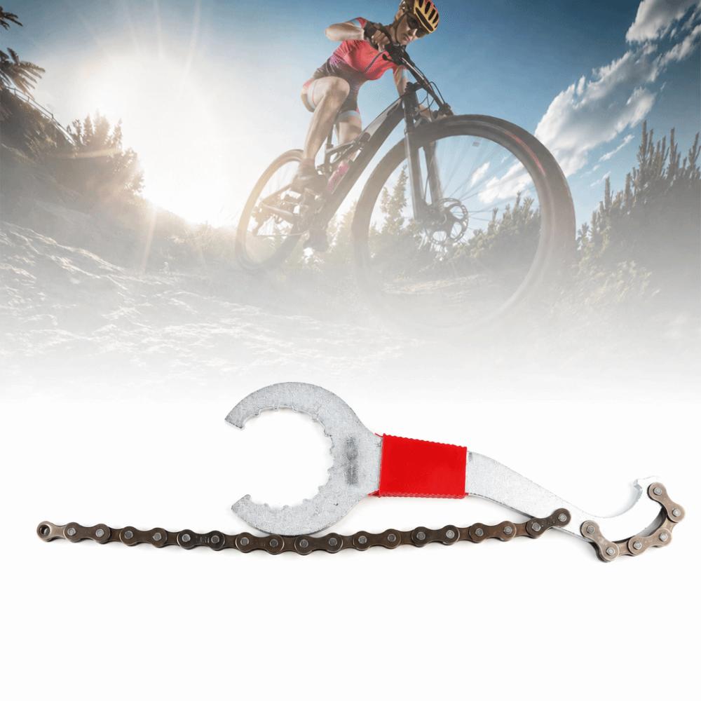 20cm Length Freewheel Wrench Stainless Steel Sprocket Remover Wrench Bike Chain Whip Bike Repair