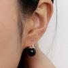 [silver925] Onyx Ball Drop Earring