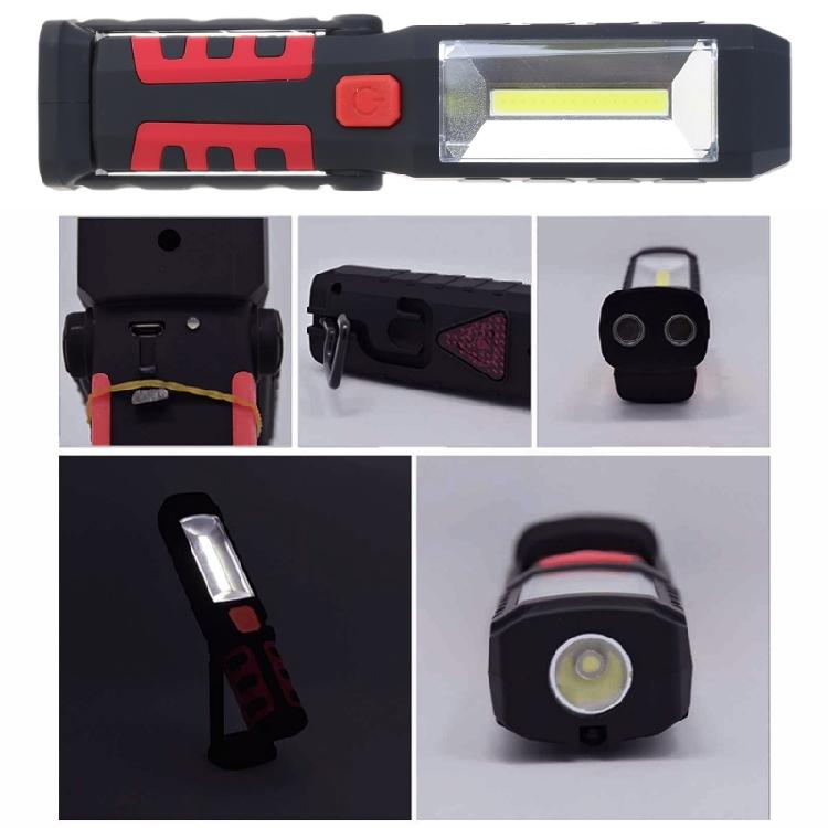 Magnetic LED COB Inspection Flashlight Lamp Work Light Flexible Portable Torch