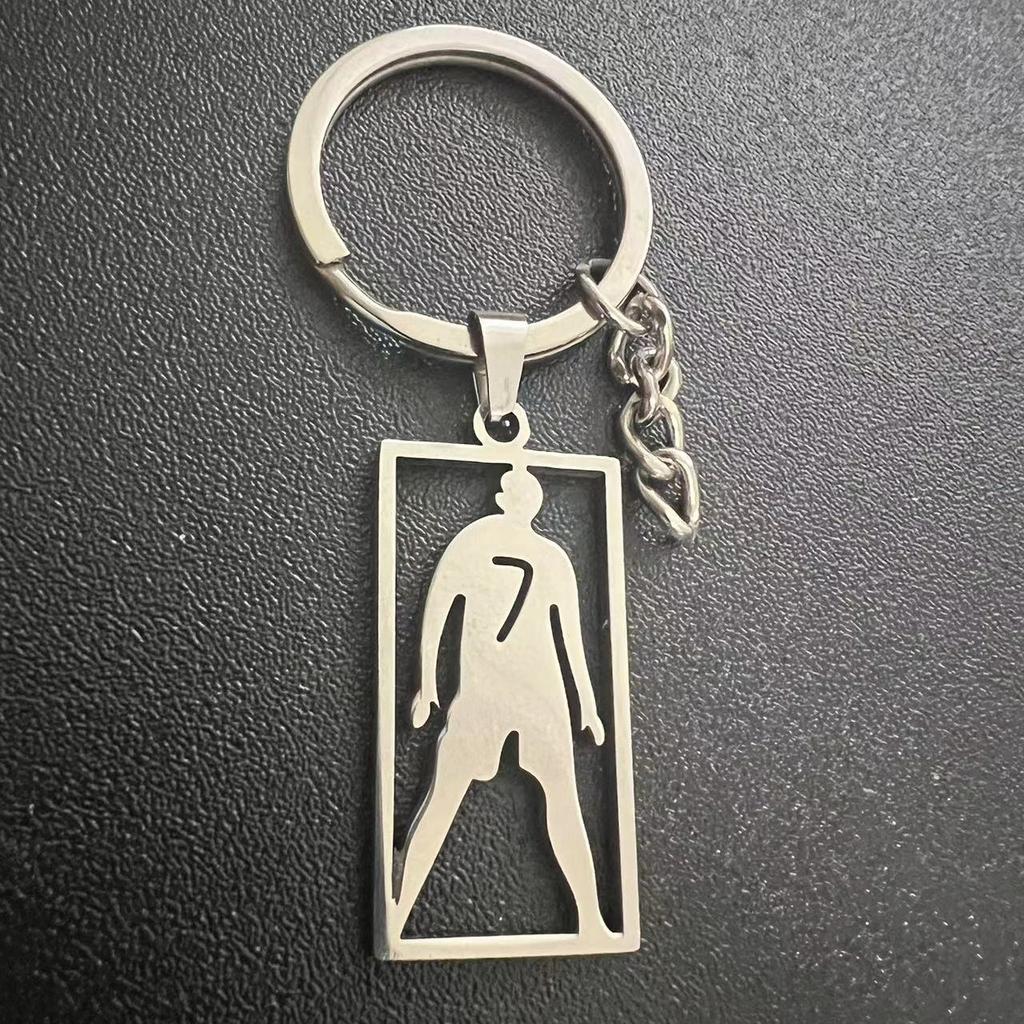 HNSP Collana Ciondolo in Acciaio Inossidabile Cristiano Ronaldo per Uomo Accessori Catena Regalo Stella del Calcio