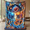 Football Fusion Art 1 Theme blanket Lightweight Warm Flannel Blanket Decorative Throw Blanket for Home Decoration