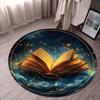 2D Interstellar Travel Stargate Print Round Rugs Carpet Floor Mats Playroom Upholstery Living Room Bedroom Gaming Rug