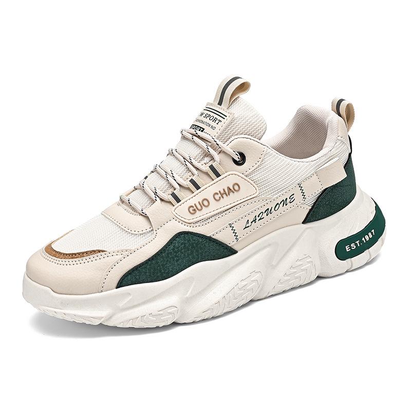 Men's Summer 2024 Breathable Non-slip Running Shoes: Trendy Casual Dad Sneakers