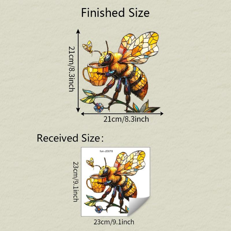 

Расписное Маленькое Пчелиное Стекло Оформление и Украшение Электростатические УФ Наклейки на Окна Без Клея 23*23CM/fun-JD078