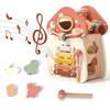 Baby Wooden Montessori Toys Mushroom Building Blocks Puzzle Toys Baby Wooden Musical Instrument Early Education Toys Child Gift