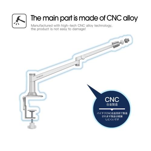 Smatree Microphone Arm with Shock Mount, Compatible with HyperX SoloCast, HyperX QuadCast, HyperX QuadCast S, and Other Microphones, Microphone Arm St