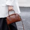 NEW Women's Chic Genuine Leather Bowling Bag Luxury Designer Handbag Soft Waxed Cowhide Ladies Crossbody shoulder Bag