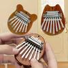 Mini Kalimba Thumb Piano with 8 Wooden Keys, a Delicate Finger Piano with a Strap, Perfect As a Gift for On Valentine'S Day