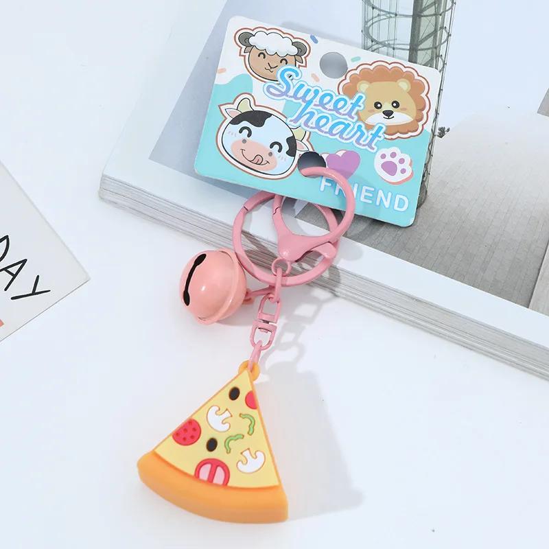 

Realistic Mini PVC Faux Food Keychain Set with Burger Fries Pizza Hot Dog Toy Pendant Keyring Backpack Charm Gift
