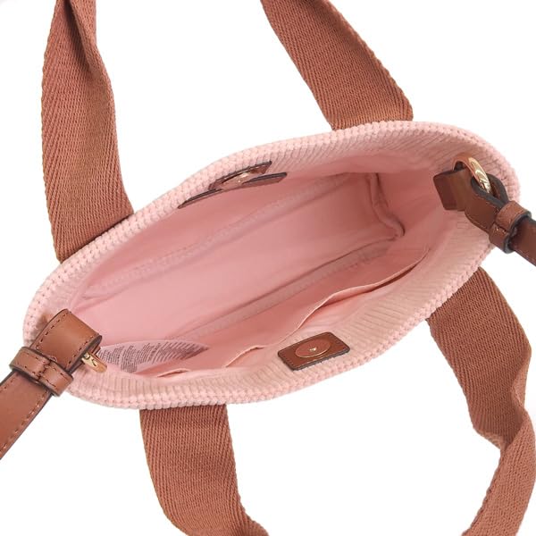 Chloe Shoulder Tote C20274 Chloe Adult Size Women's Bag, 2-Way Bag, Handbag, Corduroy, Pink, 454, Kids, [Used]