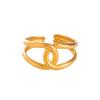 Adjustable Open Titanium Steel Ring - Ladies' Simple No-Fade High-Grade Stainless Steel Design