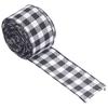 5m Christmas Wired   Ribbon Decorative Plaid Ribbon for Home   Gift Wrapping Crafts(Black Red )