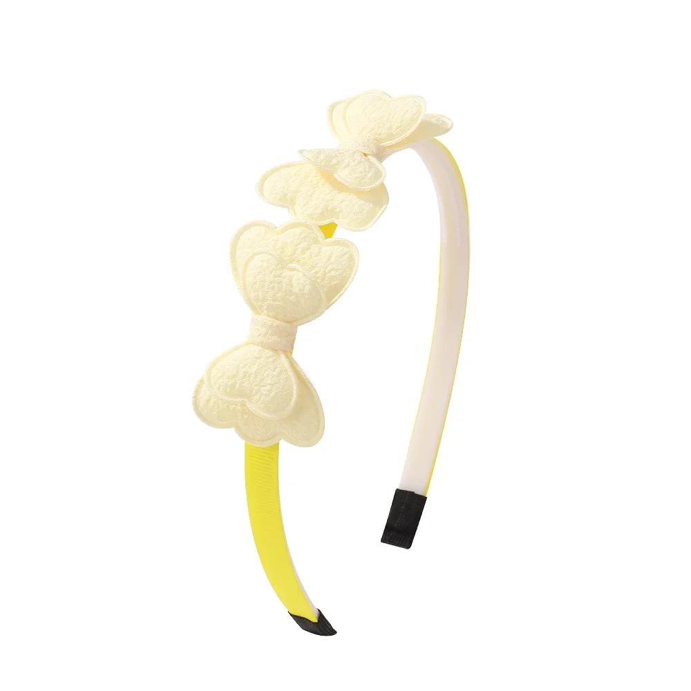 Neue Bonbonfarbene Haarbänder Doppellagige Schleife Niedliches Pony Stirnband für Mädchen Baumwolle Süß Sicher Kinder Haaraccessoires