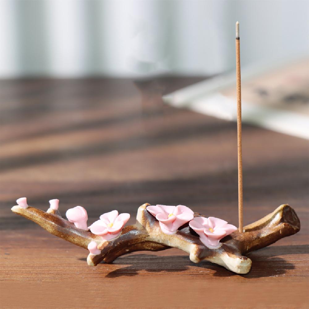 Ceramic Handmade Flower Plum Blossom Incense Holder, Pen Holder, Incense Holder, Decorative Ornament