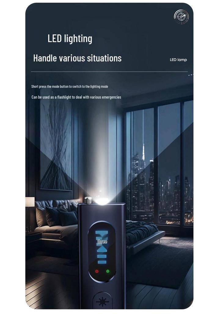 T15 Kabellose Infrarotkamera & Signaldetektor - Abhörschutz & Versteckte Kamera-Schutz für Hotels