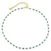 Collana da Donna con Perline Turchesi Placcata Oro Moda Versatile Gioiello