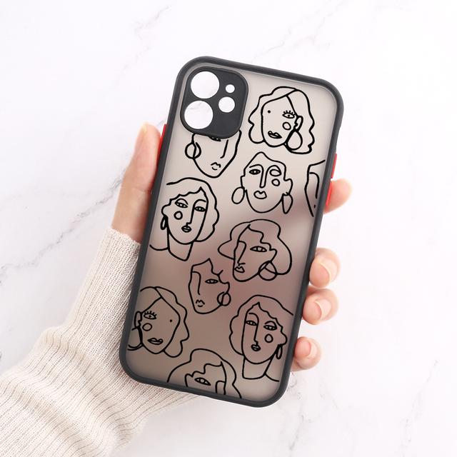 

Чехол для телефона с абстрактной геометрией и цветком для Iphone 11 Funda Iphone 14 Pro Max 13 12 Xs Xr X 7 8 Plus Se 6s Mini противоударный корпус